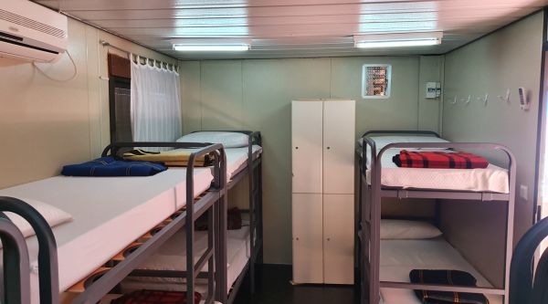 Instalaciones del viaje escolar el Pantano de San Juan